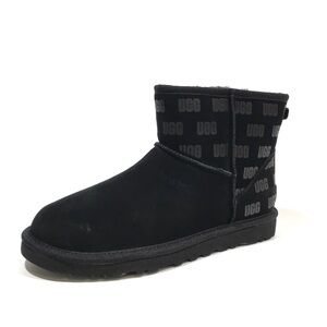 UGG CLASSIC MINI II UGG PRINT BOOTS -BLACK SUEDE -MEN US 8 -NEW